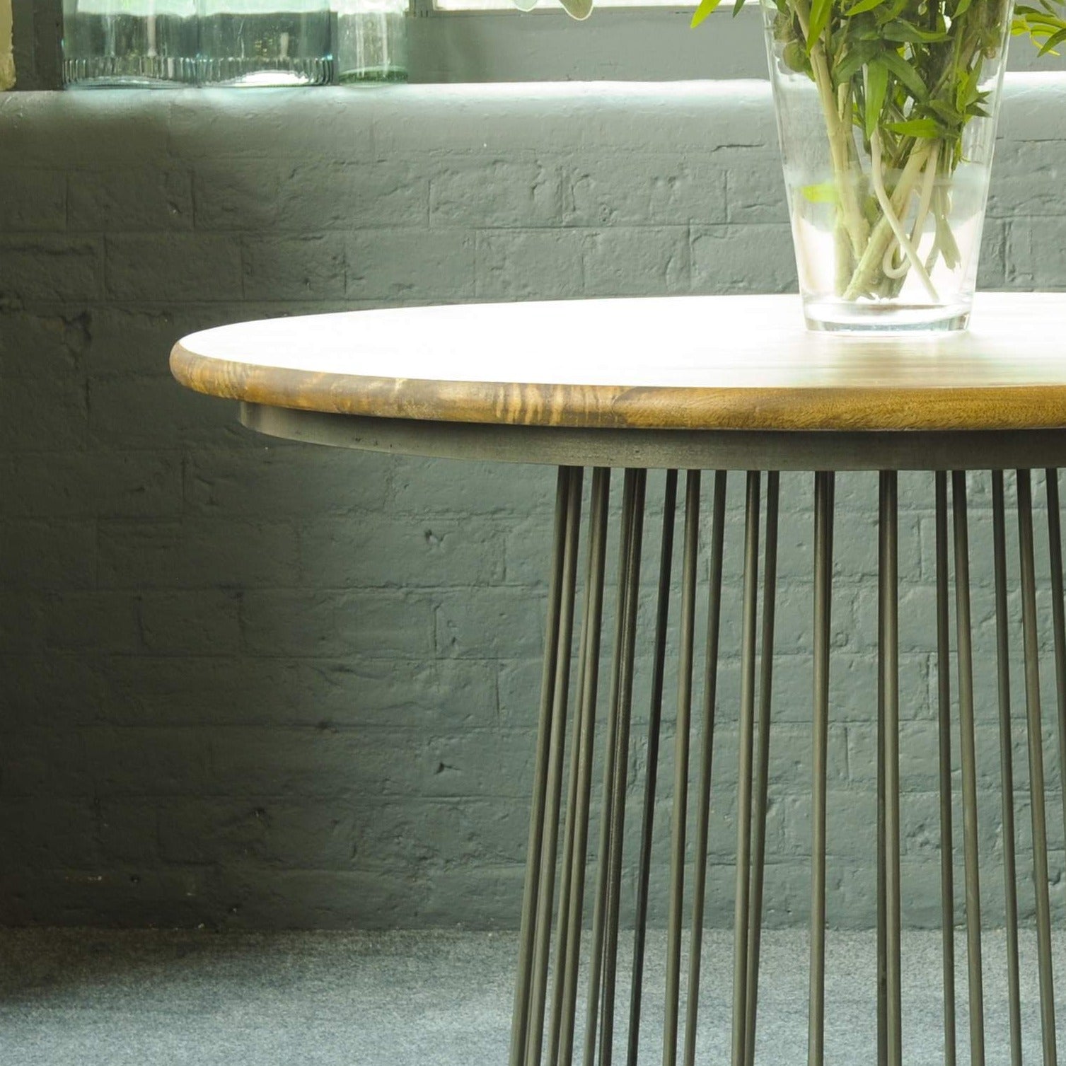 Industrial Vintage Round Bistro Dining Table